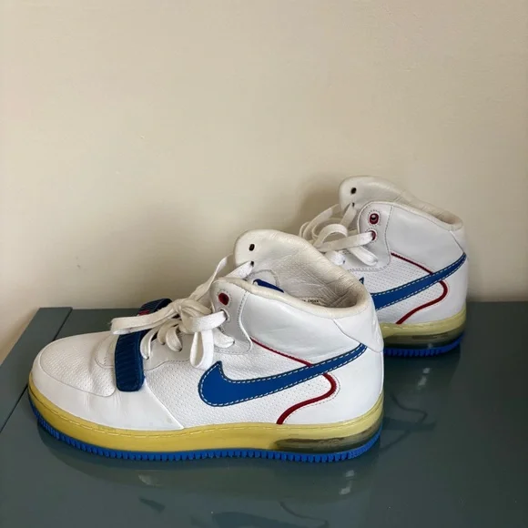 Nike Air Force 1 Mid Supreme Max Air CB Barkley•Size 9•White Blue Red•Rare• - Picture 13 of 16